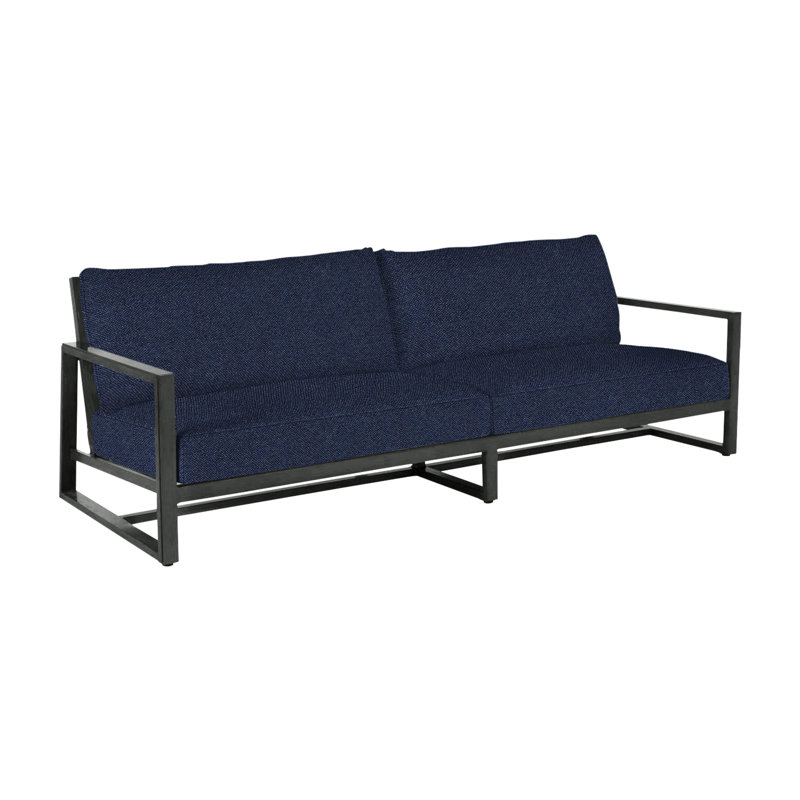 Avondale Aluminum Sofa - Slate Gray, Slate Gray, No Welt, Intermix Indigo