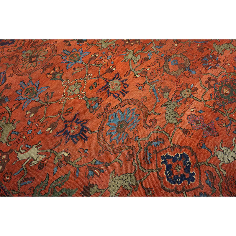 Hand Knotted Wool Floral Area Rug