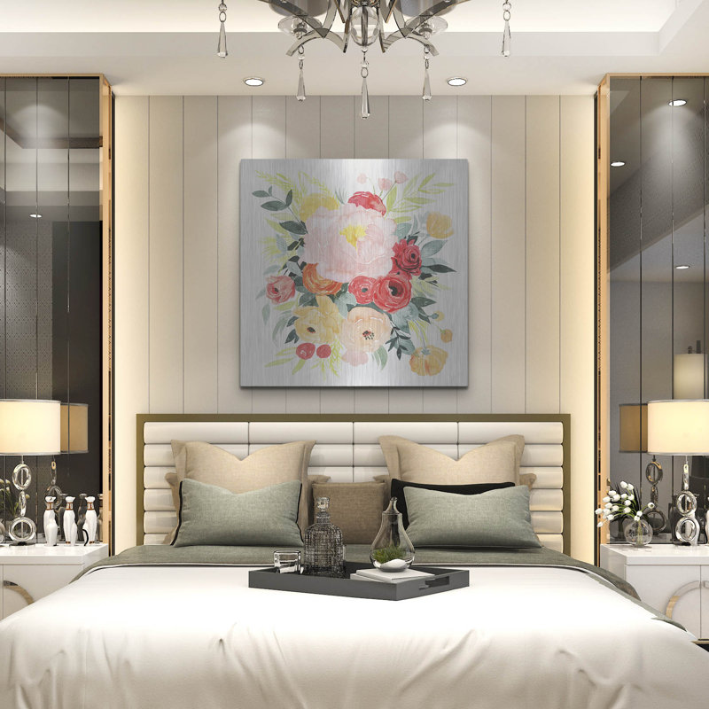 «Beauto Flora II» par Grace Popp, art mural en métal, H 36 po x l 36 po