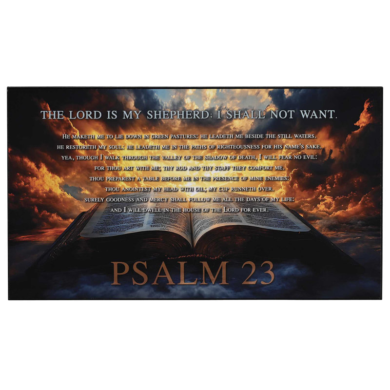 Wall Plaque Lord Is My Shepherd 14x8