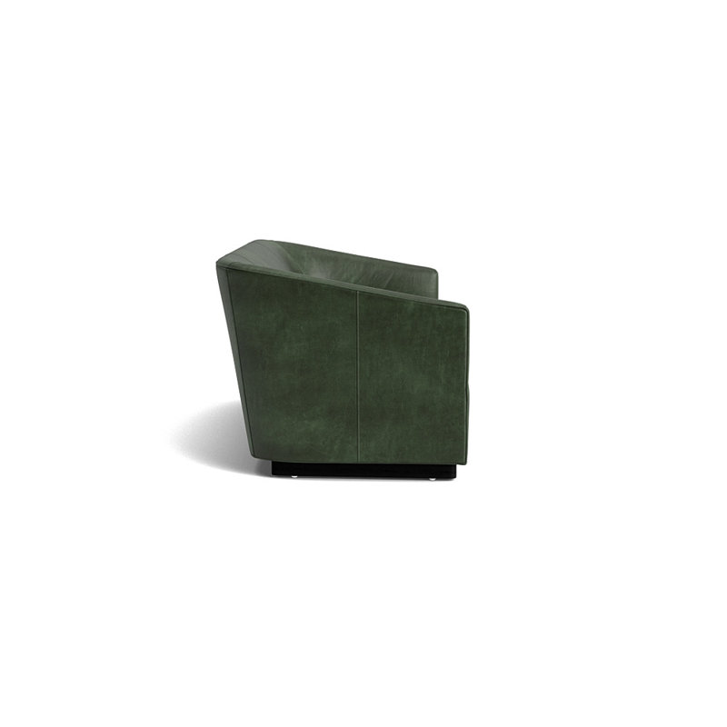 Canapé en cuir Cooper 96, 29" H x 96" W x 35" D, Noir, Bedford - Evergreen