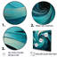 Teal Majestic Motion II - Abstract Spirals, reproduction d'art sur toile_106117-1049737846-1049737802