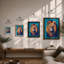 Lion's Gaze Modern - Framed Print-84366515-84366512