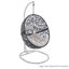 Chaise suspendue en résine tressée avec coussins Jackson - gris-1647708576