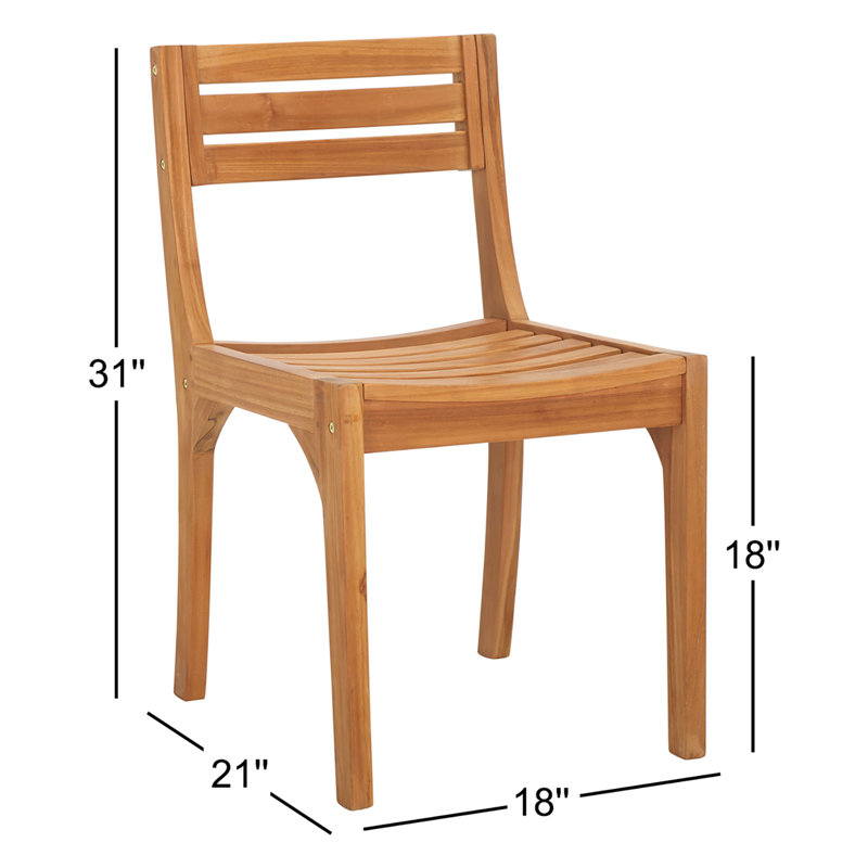 Anna Outdoor Teak Dining Side Chair