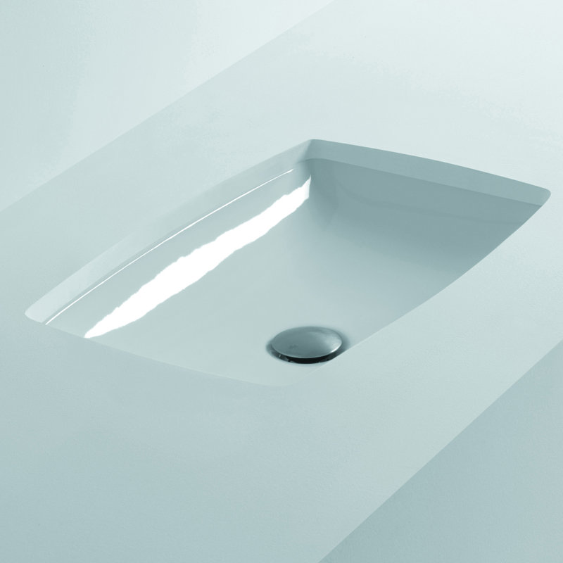 Lavabo de salle de bain encastré rectangulaire H10