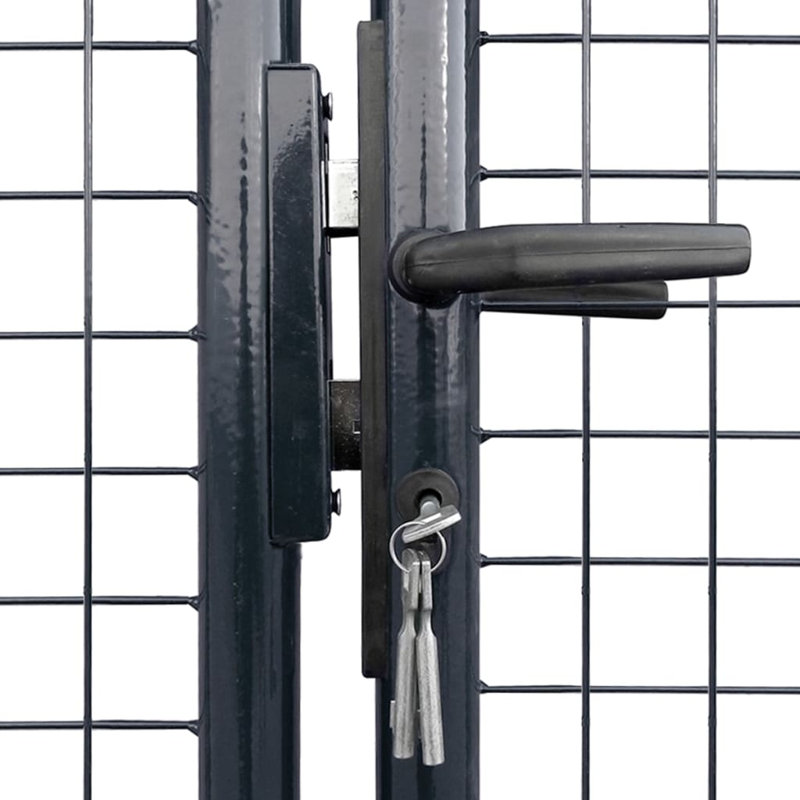 Portail grillagé en acier galvanisé 157,5 "x 59,1" Vidaxl