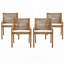 Fauteuil club d'extérieur en bois d'acacia et osier
