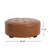 Knott Upholstered Button Tufted Round Ottoman
