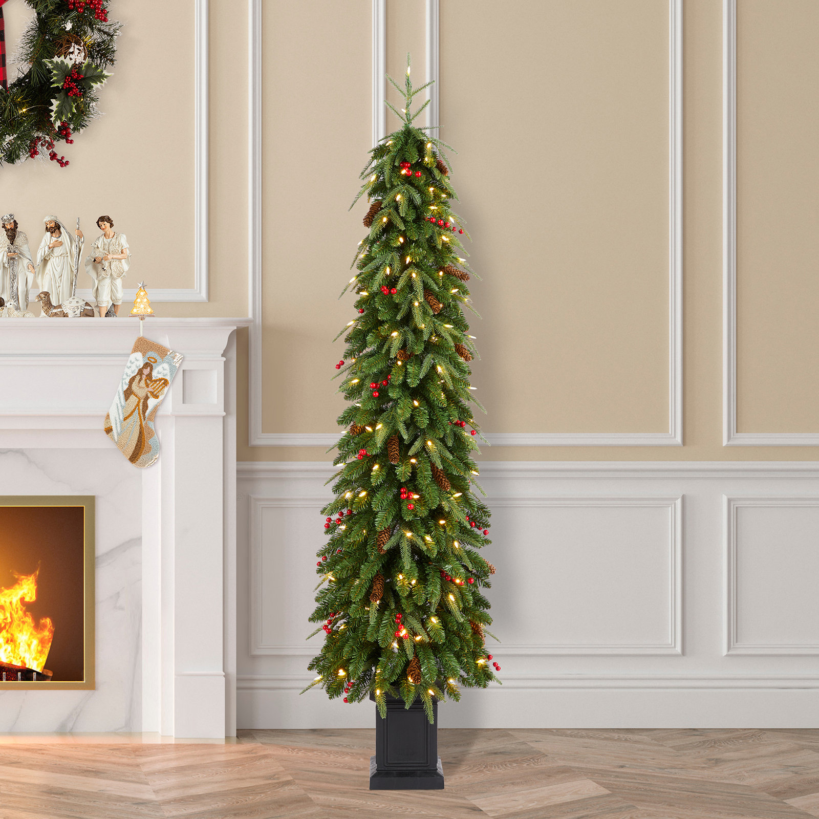 Pre-Lit Christmas Tree, 6'