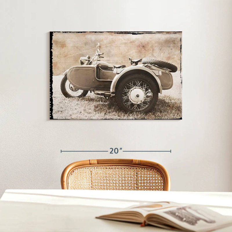 Mehar Ural Motorcycle, 16" H x 24" W