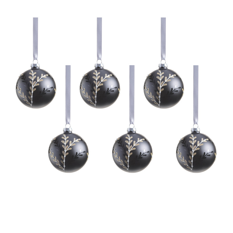 Ensemble de boules en verre Patrin, H 3,25 po x l 3,25 po x P 3,25 po, 6
