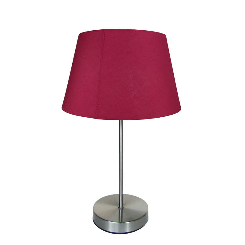 Ene Metal Table Lamp, Burgundy