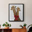 «Giraffes and Bow», toile encadrée de qualité supérieure - prête à être accrochée-1263191240-1263191241