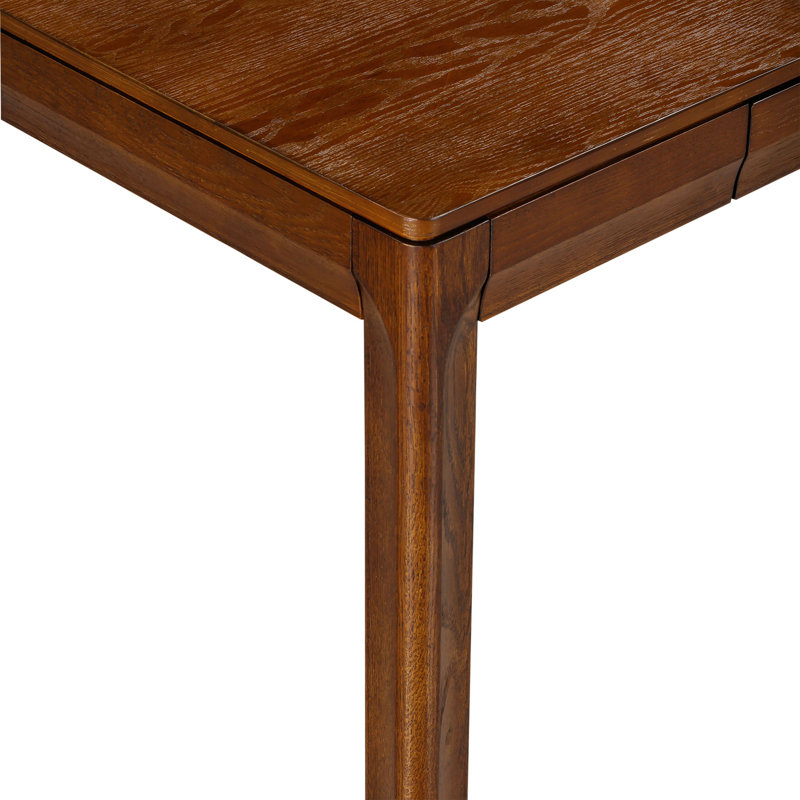 NTC Flow Modern Wooden Rectangle Console Table with Hidden Drawer – Waterproof & Heat Resistant, Dark Walnut