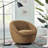 Upholstered Swivel Barrel Chair-1301299583