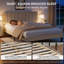 Ensemble de chambre à coucher 3 pièces, lit plateforme tapissier avec 2 tables de chevet, 2 meubles de chambre à coucher en velours de ferme classique, aucun sommier nécessaire, assemblage facile-900452012