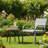 Izon Outdoor Round End Table, Modern Design, 22 Inch Black Brown Metal