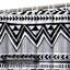 Rideau de douche noir avec 12 crochets Aztec-1667409675