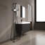 Meuble-lavabo autoportant 48 po avec lavabo en résine, armoire de rangement avec portes à fermeture douce (ensemble KD)