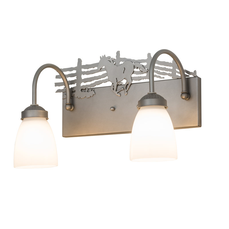 Rustic Lodge 2 - Light Vanity Light, Industrial Steel