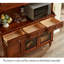 Garde-manger multifonctionnel en bois massif American Retro