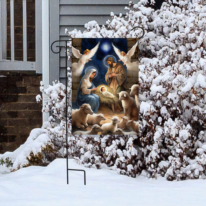 Drapeau de jardin «Christ Is Born»