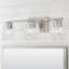 Meuble-lavabo 3 lumières l 24 po x H 8 po en noir mat avec verre gaufré ondulé-70886281