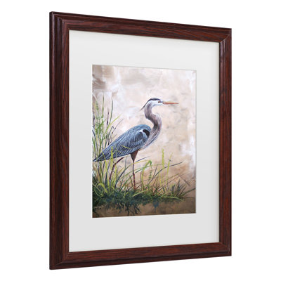 «Heron In The Reeds», art encadré par Jean Plout