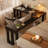 62.99"+39.37" Black L-Shaped Solid Wood Office Sets