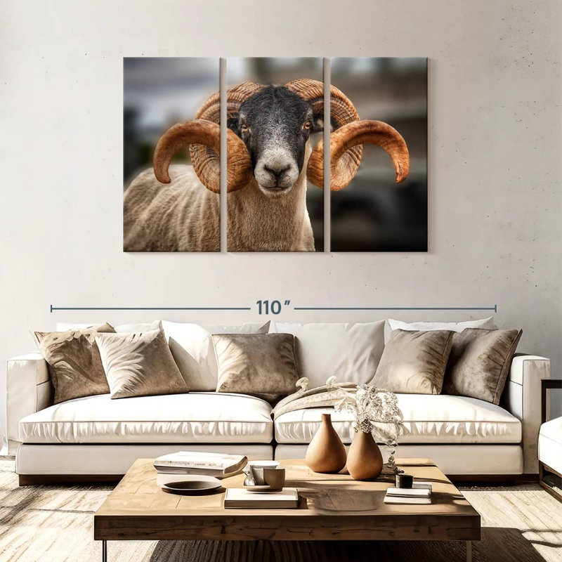 Brampt Scottish Blackface Ram, 48" H x 74" W