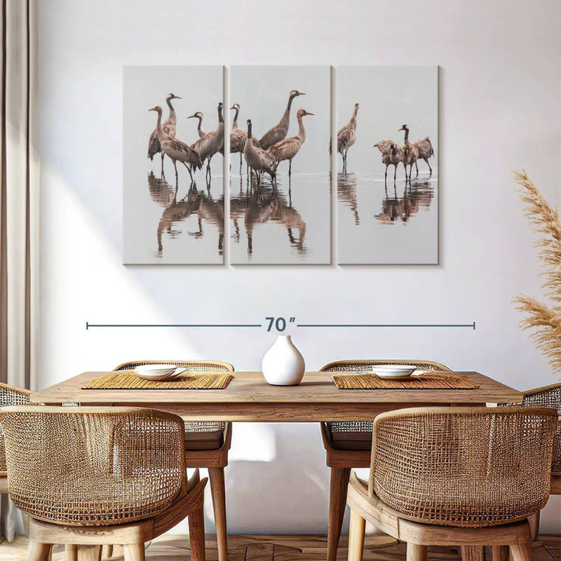 Brampt Sandhill Crane Flock, 36" H x 57" W