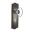 Crystal Oval Interior Mortise Door Knob with Meadows Long Plate-2079679626