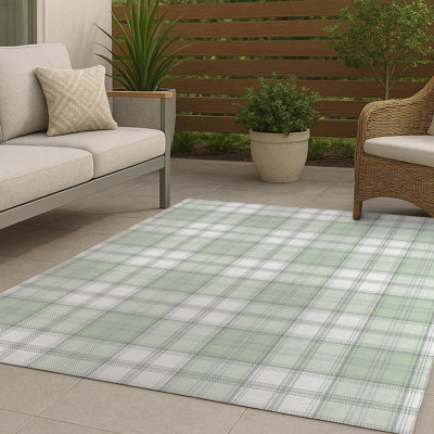 Bully Plaid Non-Slip Outdoor Rug
