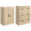  Cabinet Set 2 Pcs Engineered Wood Modern Storage Solution Sliding Door-1381797536