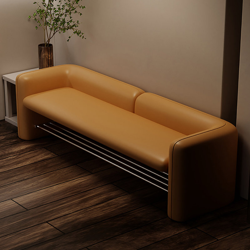 Banc de rangement pour tabouret 70,9 po, Orange
