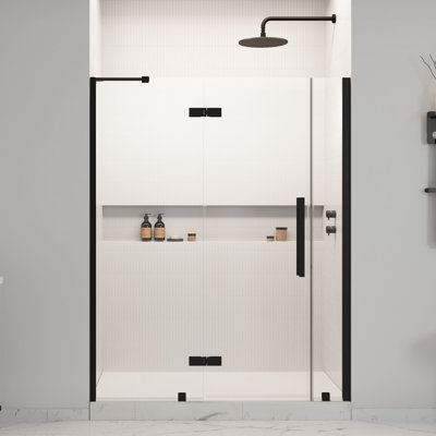 OVE Decors Tampa 57 3/4 To 60 1/16 In. W X 72 In. H Alcove Frameless Pivot Hinge Shower Door , 2025