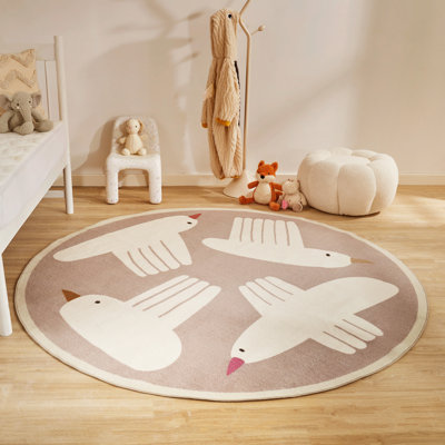 Tapis rond 6 pi Flying Birds