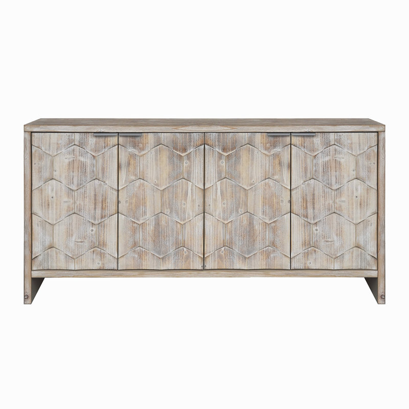 Accent Cabinet Farmhouse Style 4 Door Wooden Cabinet Sideboard Buffet Server Cabinet Storage Cabinet, For Living Room, Entryway, Hallway, Office, Kitchen And Dining Room