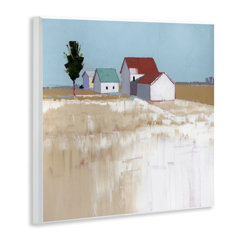 Neige sur le toit, plaque murale de campagne, design par Ruth LaGue