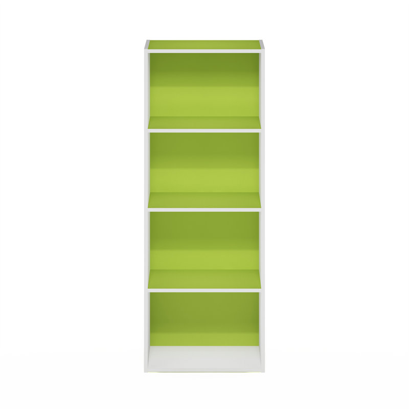 Cannice Bookcase, Green, (4 Shelves) 41.7" H x 15.6" W x 9.3" D