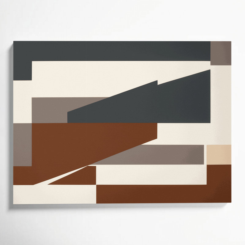 Minimalisme 6, art mural sur toile brune, H 11 po x l 14 po