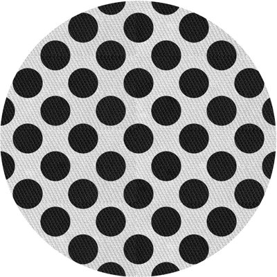 Tapis noir/blanc à motifs