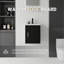 Meuble-lavabo flottant 16 po avec lavabo, porte en céramique, contreplaqué, noir 16 po-36734448-36734450