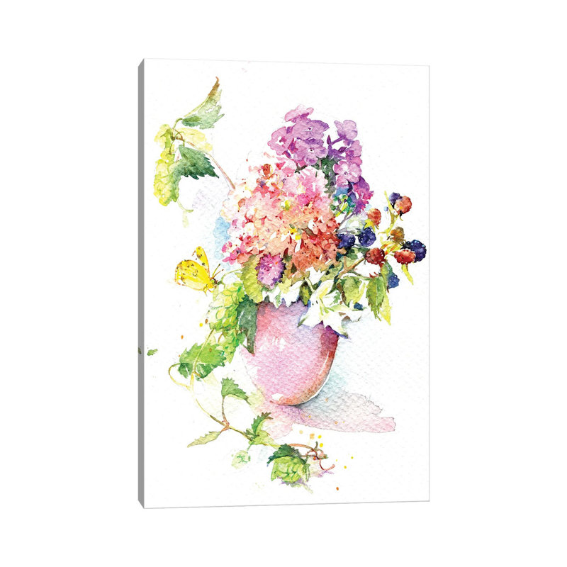 August Bouquet by Marina Ignatova - Wrapped Canvas Painting, 101.6 cm H x 66.04 cm W