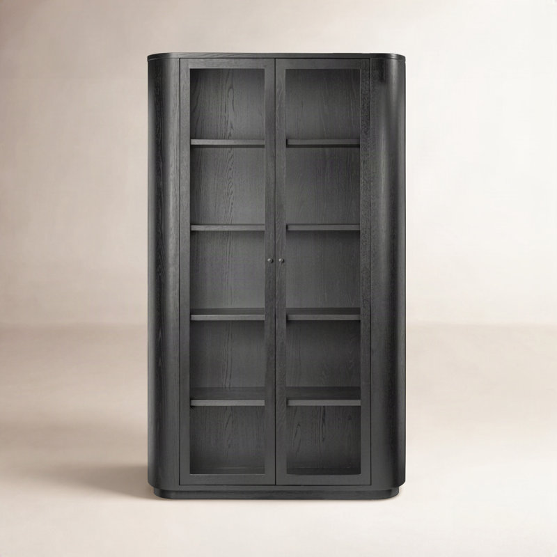 Pilar Cabinet-Charcoal Oak Veneer