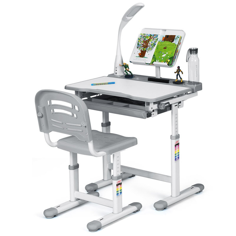 Sheehan 66cm Writing Desk Chair Set, Grey
