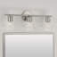 Meuble-lavabo 3 lumières l 23 po x H 9,5 po en nickel brossé avec verre embossé à losanges-70886203