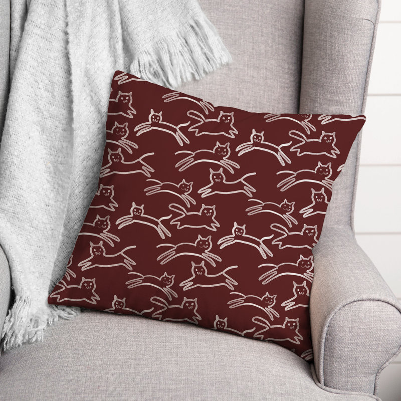 Coussin décoratif , H 18 po x l 18 po, Marron