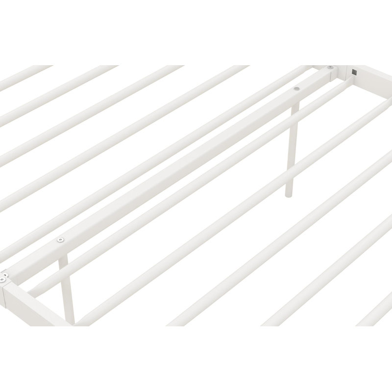 Lit plateforme Pattonsburg, Simple, Blanc